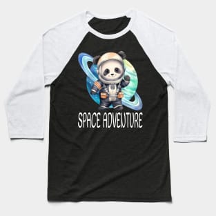 National Space Day space adventure Panda in Astronaut suit Cute watercolor animal bear planet galaxy travel Baseball T-Shirt